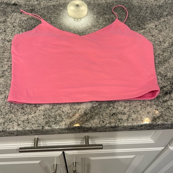 Windsor Tops - Windsor Pink Fitted Crop Camisole